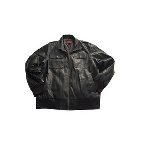 Junction West Men's Vintage Bomber Jacket-Dark Brown-Size XL